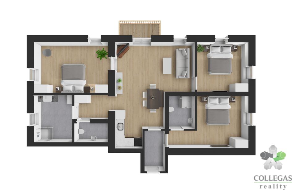 Vizualizace apartmánu TOP4 v Rattendorfu