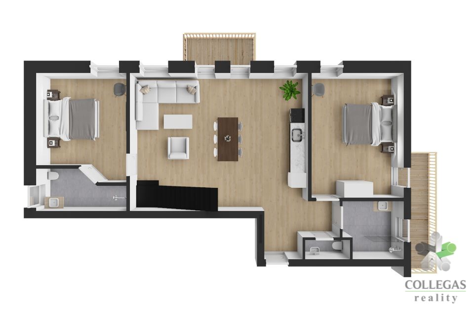 Vizualizace mezonetu TOP9 v Rattendorfu